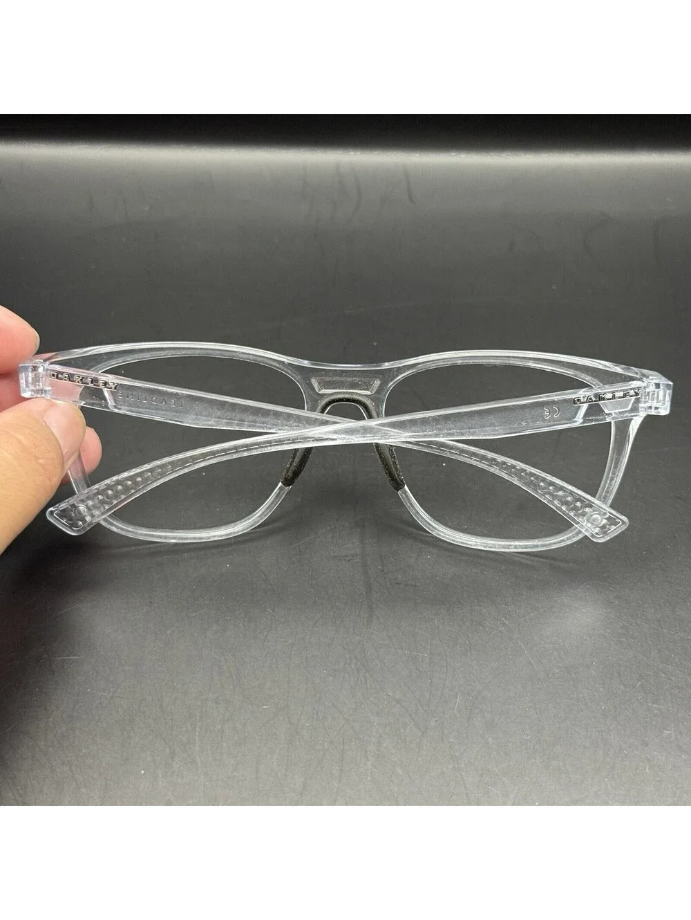 Oakley Leadline Polished Clear Frame (Silver Icon) OO9473-0856